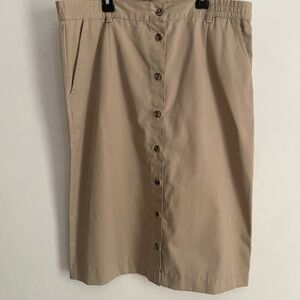 Cabin Creek Tan Pencil Skirt Knee-Length Casual